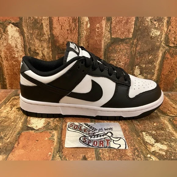 New Nike Dunk Low Retro Panda Black White Oreo Leather Womens Size - Picture 7 of 12